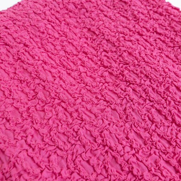 ✨ Anthropologie Strapless Smocked Cover Up Gauze Dress Hot Pink XS/ S - Picture 12 of 14